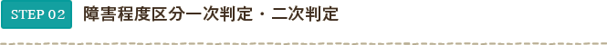 STEP02 障害支援区分 一次判定・二次判定